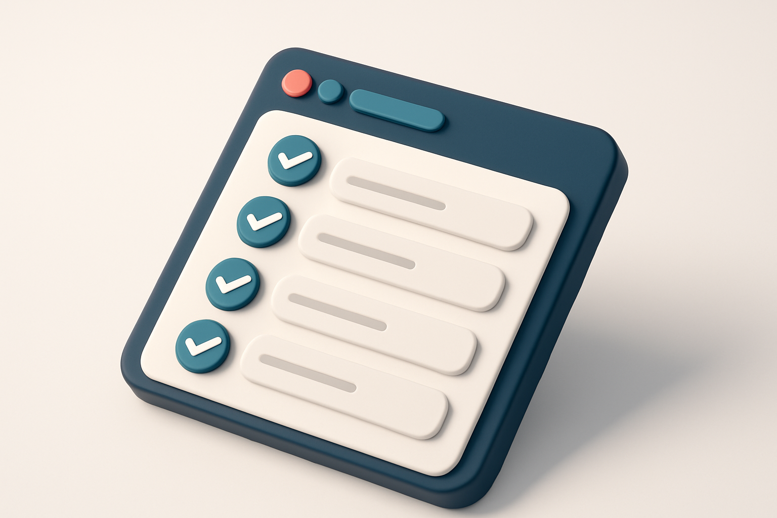 In-body 1: An isometric view of an email list on a digital dashboard with verification checkmarks appearing beside each entry.