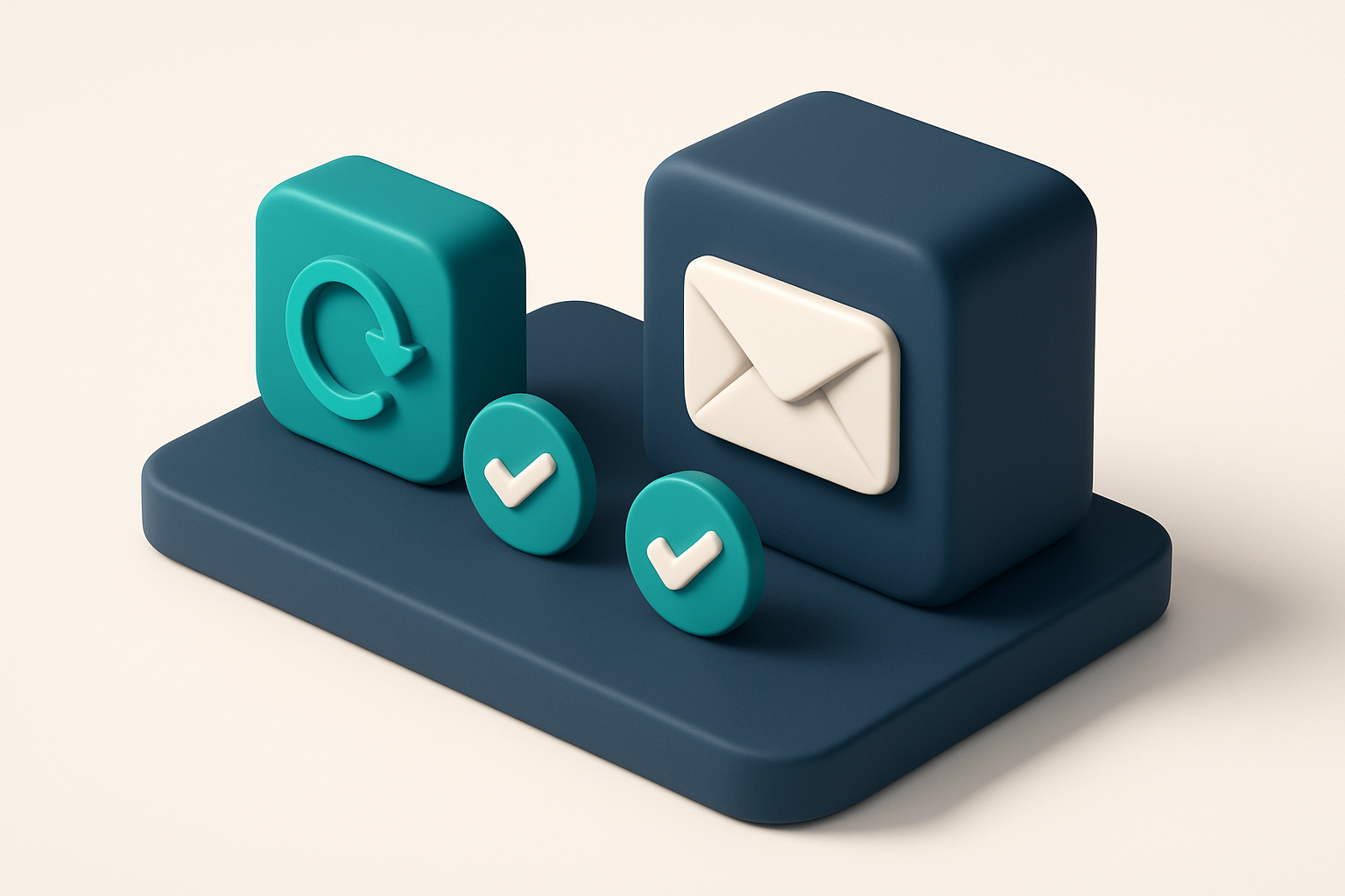 In-body 1: an isometric scene featuring MX record, SMTP server, and checkmarks illustrating the verification process