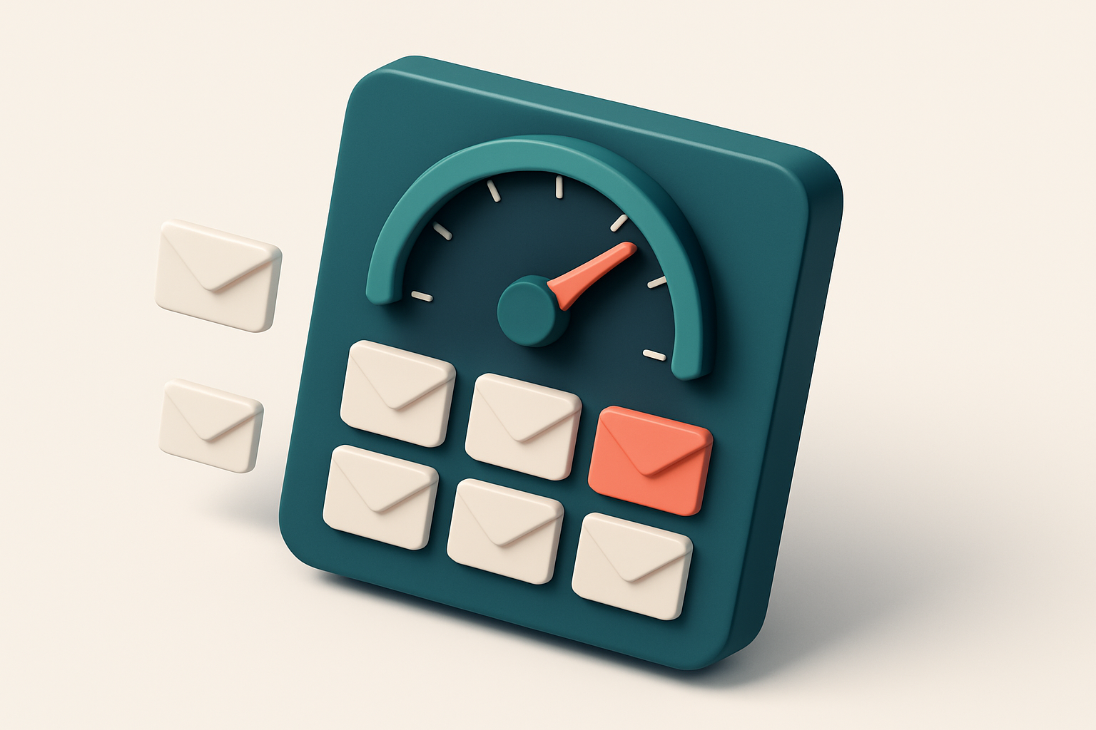 In-body 1: an isometric dashboard showing a gauge labeled 'Spam Traps Detected' with email envelopes and a highlighted red envelope indicating a trap.