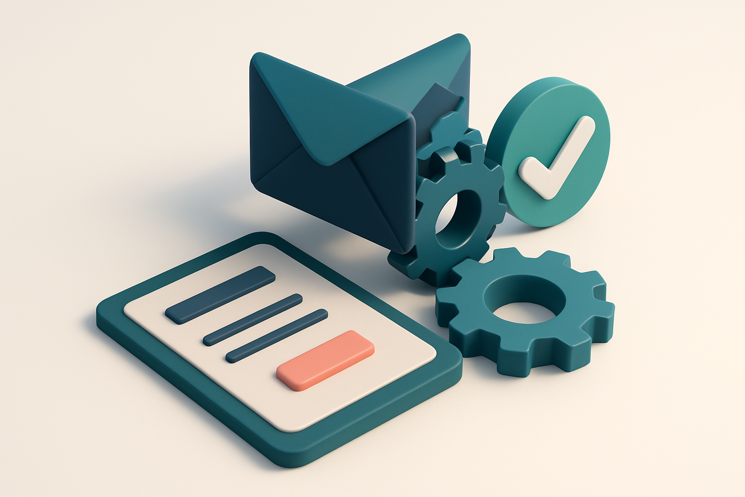 In-body 1: an isometric scene of a form submission process with an envelope passing through gears labeled 'AJAX Validation', leading to a green checkmark.