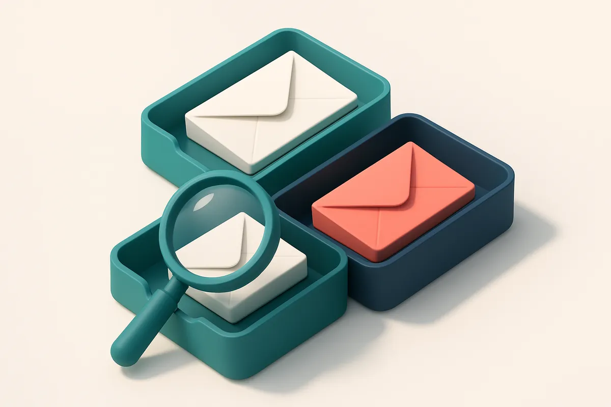 Hero: An isometric email inbox with labeled trays for 'valid', 'invalid', and 'risky', each with envelopes being sorted