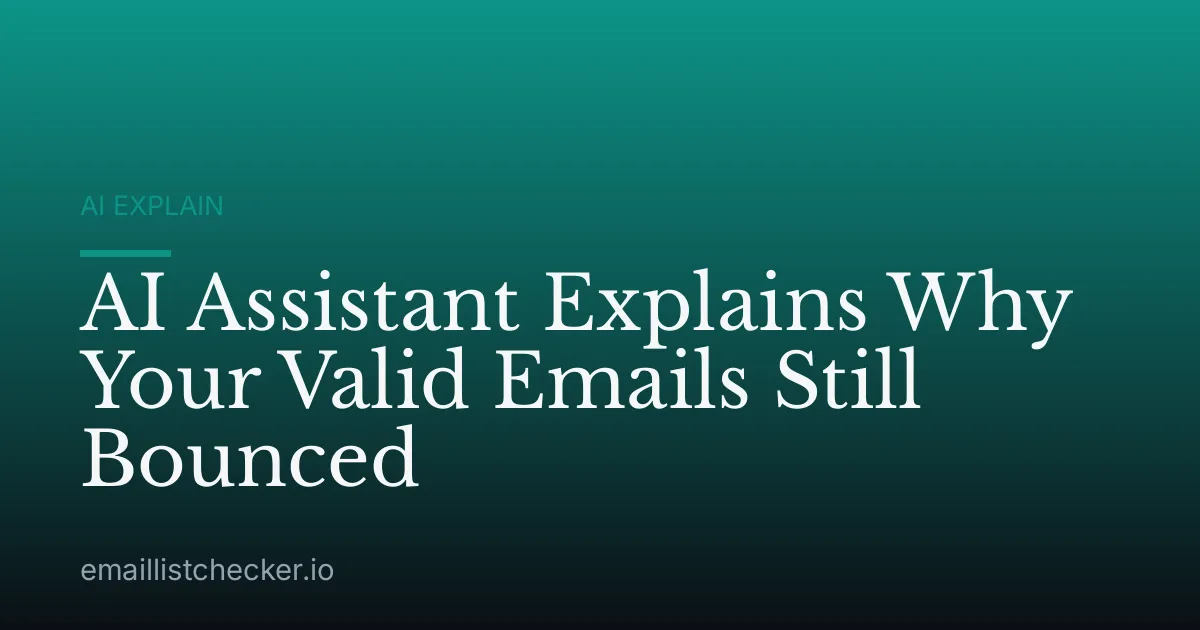 AI Assistant Explains Why Your Valid Emails Still Bounced