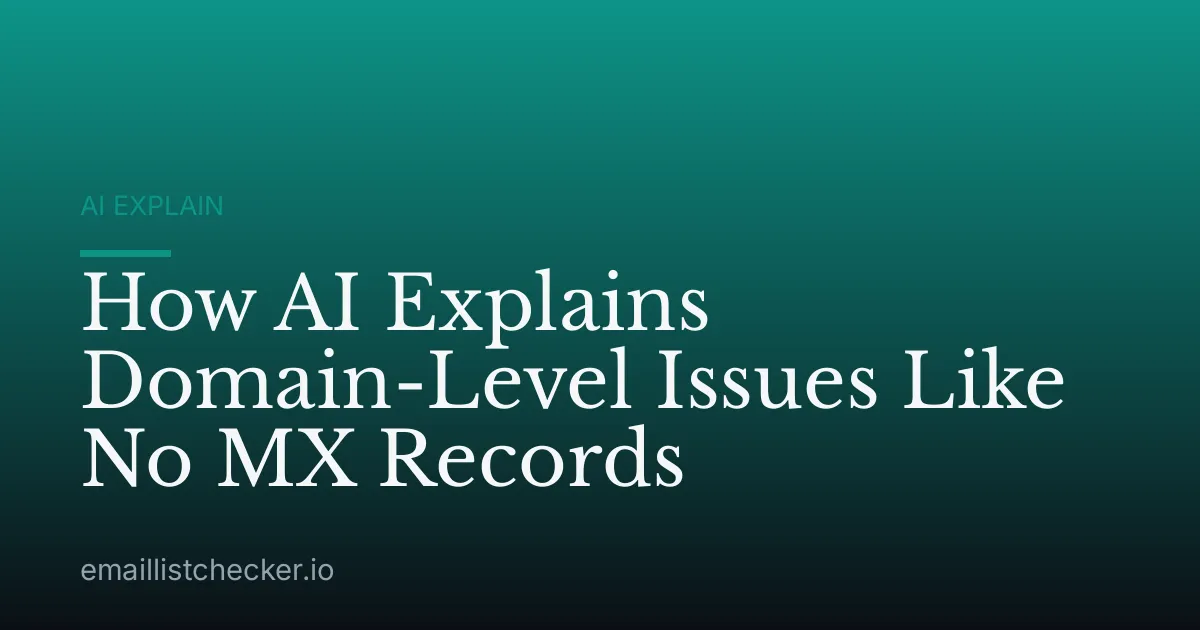 How AI Explains Domain-Level Issues Like No MX Records