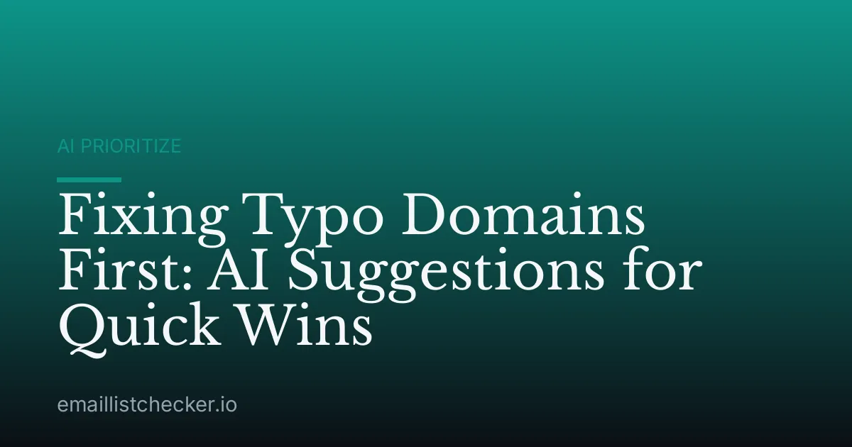Fixing Typo Domains First: AI Suggestions for Quick Wins