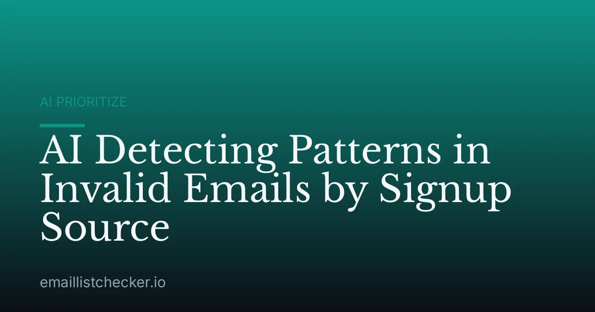 AI Detecting Patterns in Invalid Emails by Signup Source