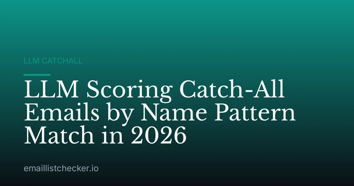 LLM Scoring Catch-All Emails by Name Pattern Match in 2026