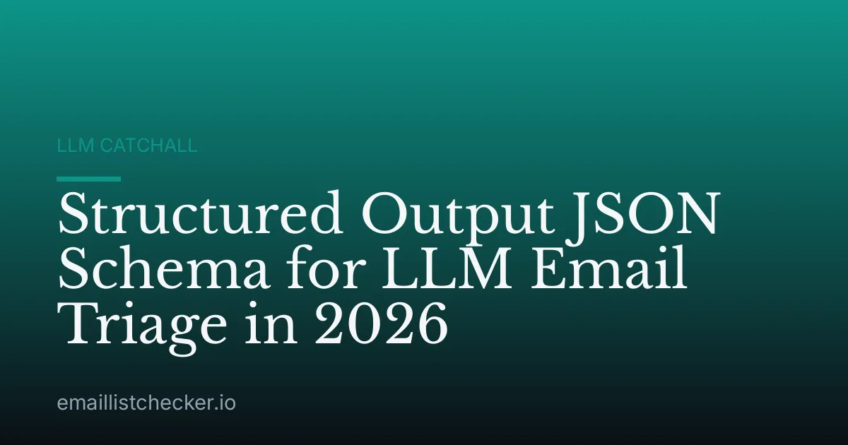 Structured Output JSON Schema for LLM Email Triage in 2026