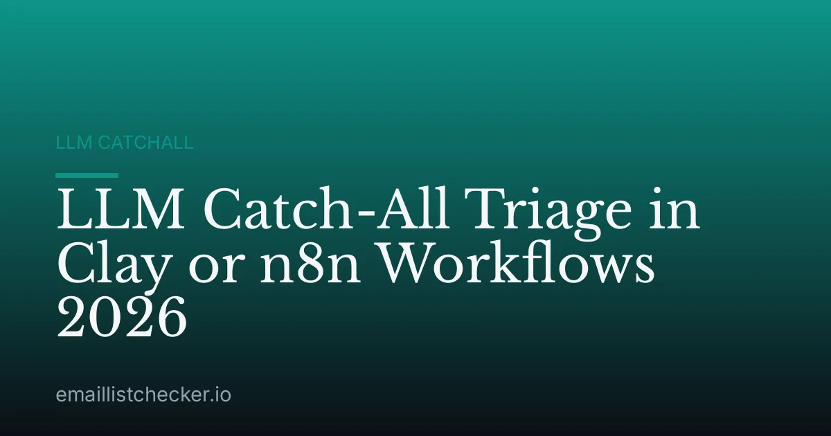 LLM Catch-All Triage in Clay or n8n Workflows 2026