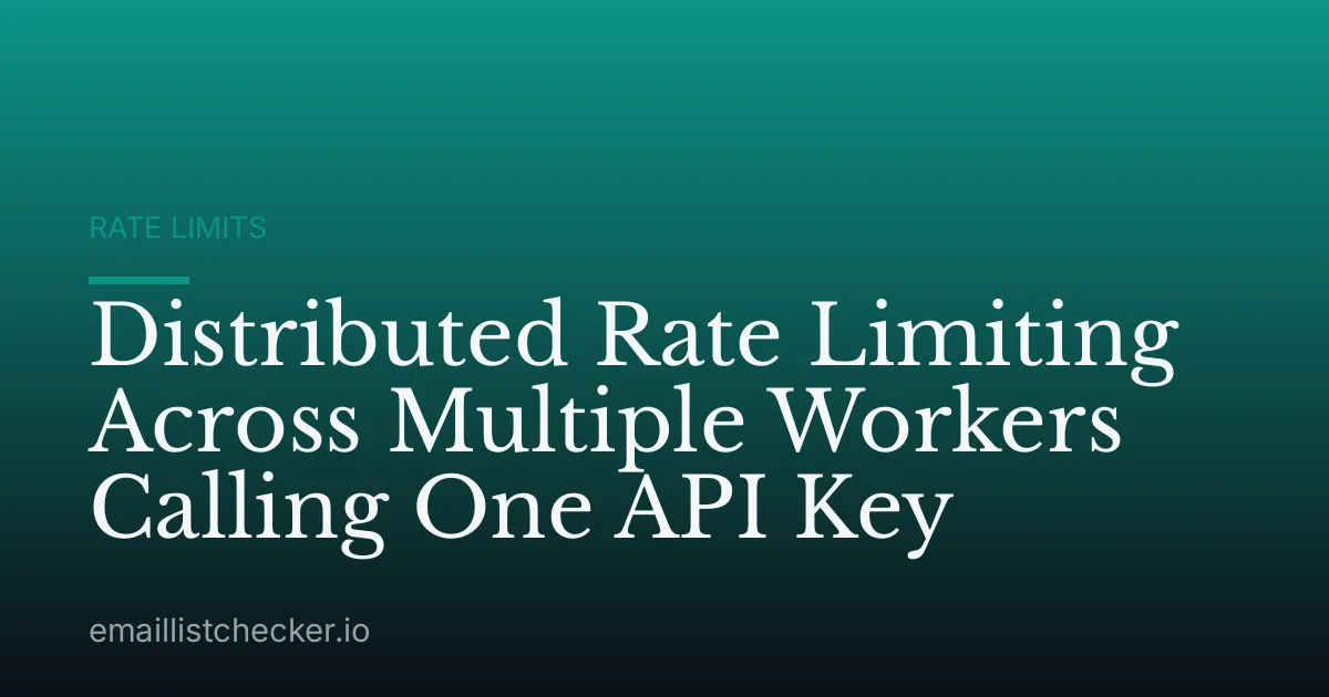 Distributed Rate Limiting Across Multiple Workers Calling One API Key