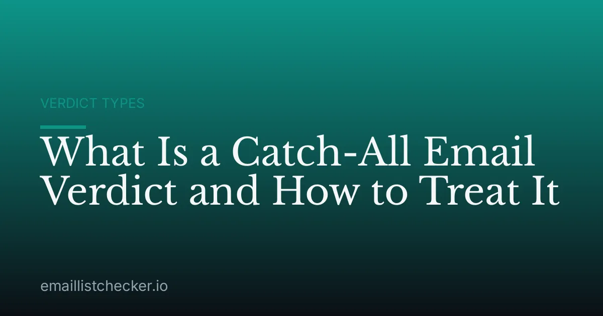 What Is a Catch-All Email Verdict and How to Treat It