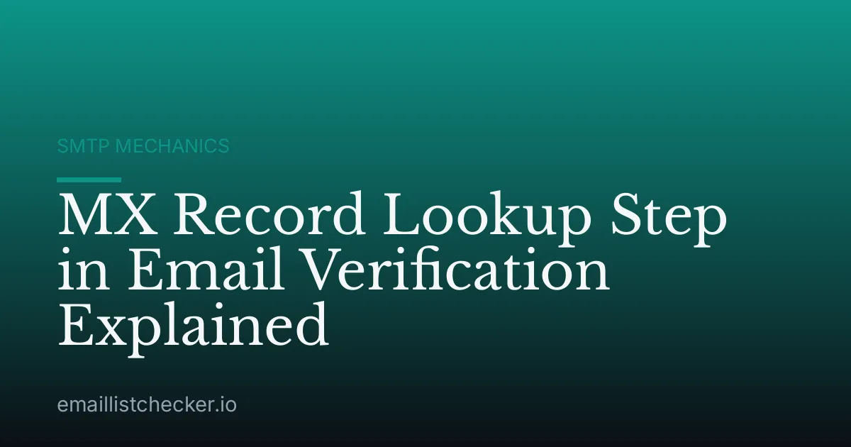 MX Record Lookup Step in Email Verification Explained