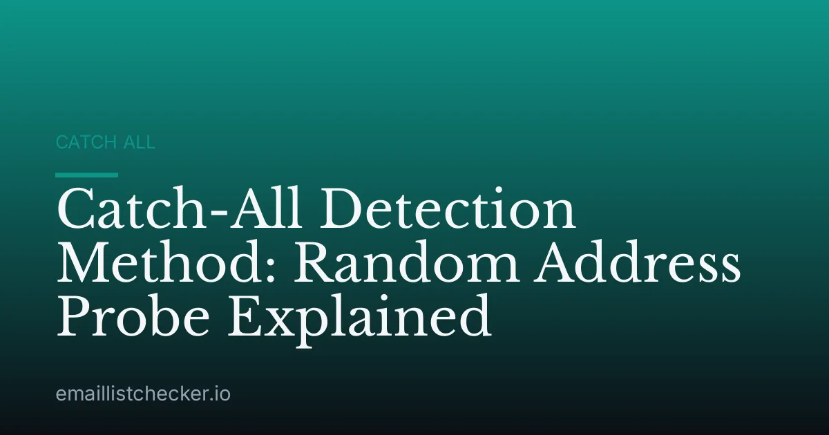 Catch-All Detection Method: Random Address Probe Explained