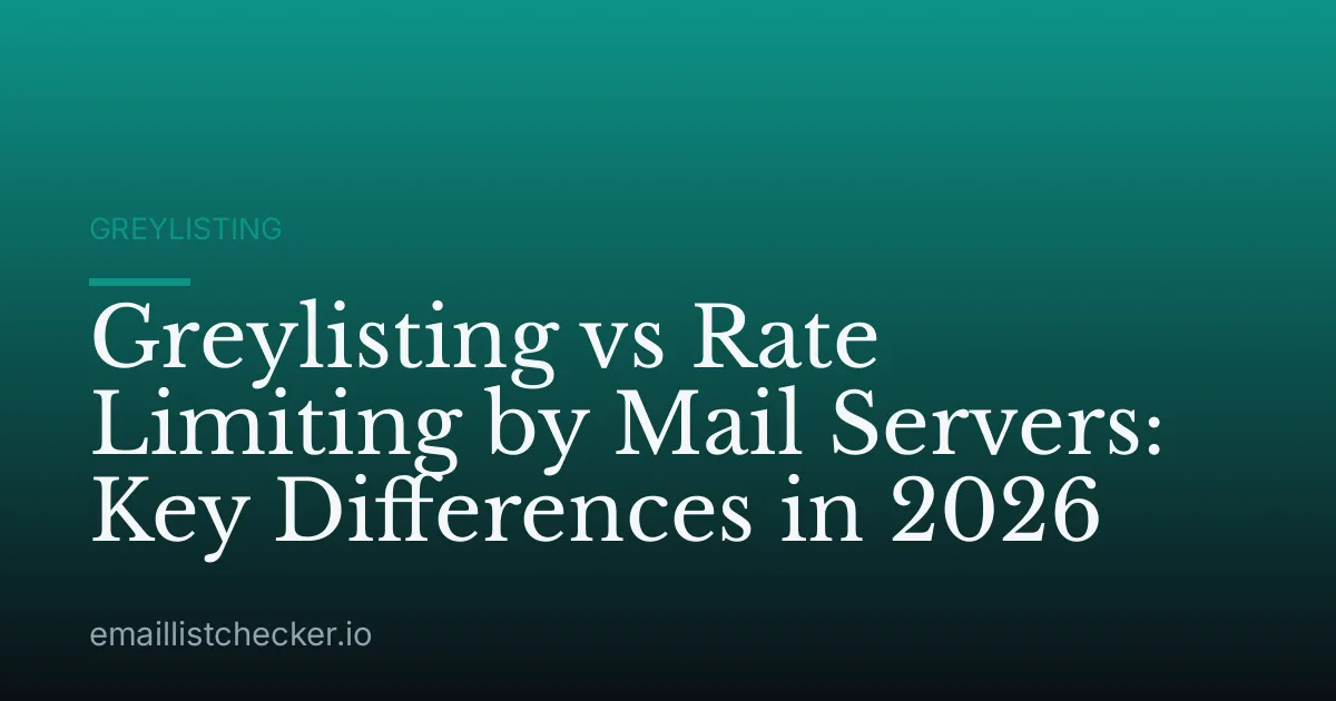 Greylisting vs Rate Limiting by Mail Servers: Key Differences in 2026