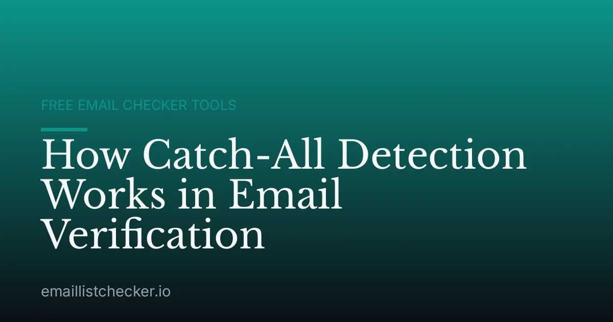 How Catch-All Detection Works in Email Verification
