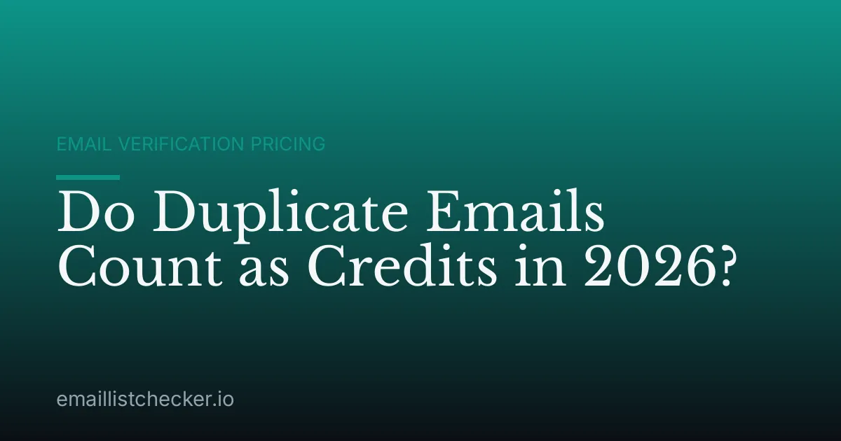 Do Duplicate Emails Count as Credits in 2026?