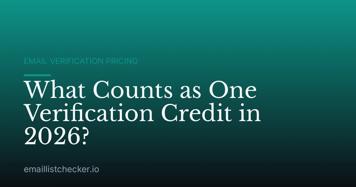 What Counts as One Verification Credit in 2026?