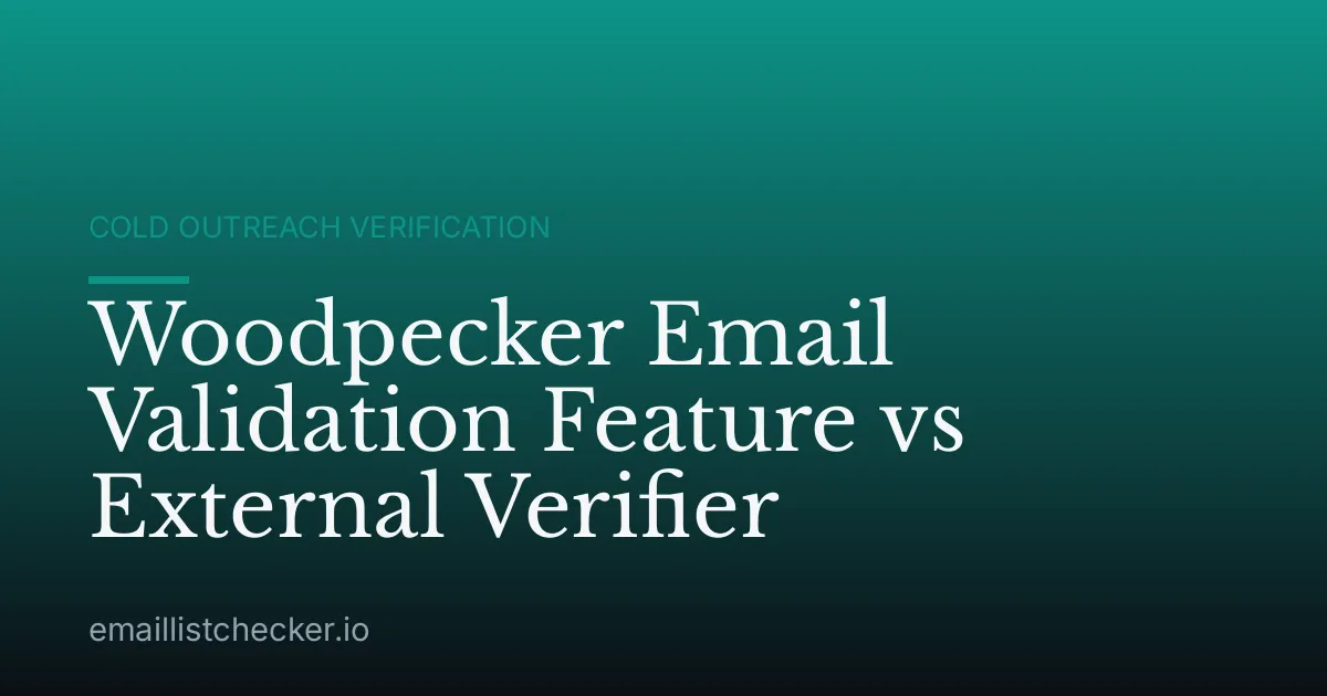 Woodpecker Email Validation Feature vs External Verifier
