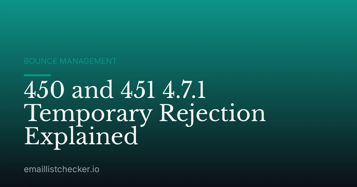 450 and 451 4.7.1 Temporary Rejection Explained