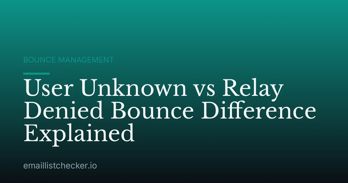 User Unknown vs Relay Denied Bounce Difference Explained
