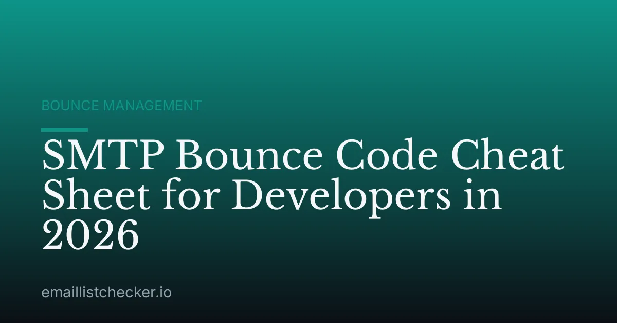 SMTP Bounce Code Cheat Sheet for Developers in 2026