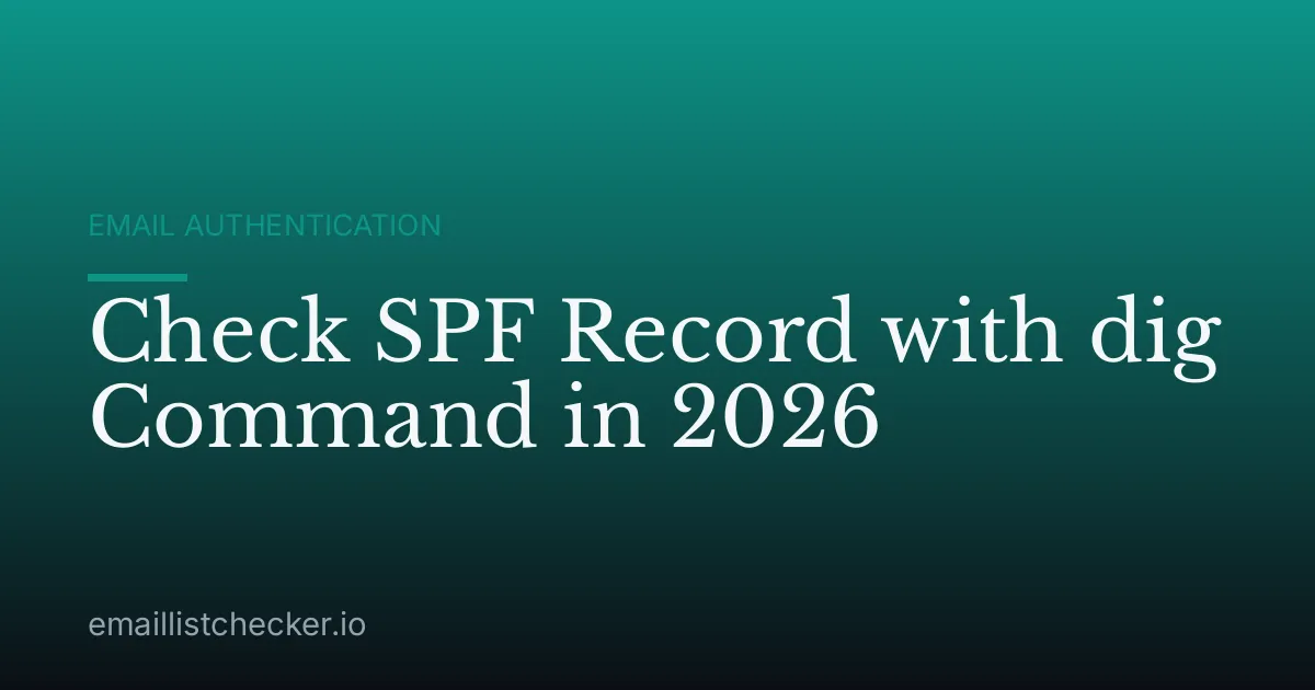 Check SPF Record with dig Command in 2026