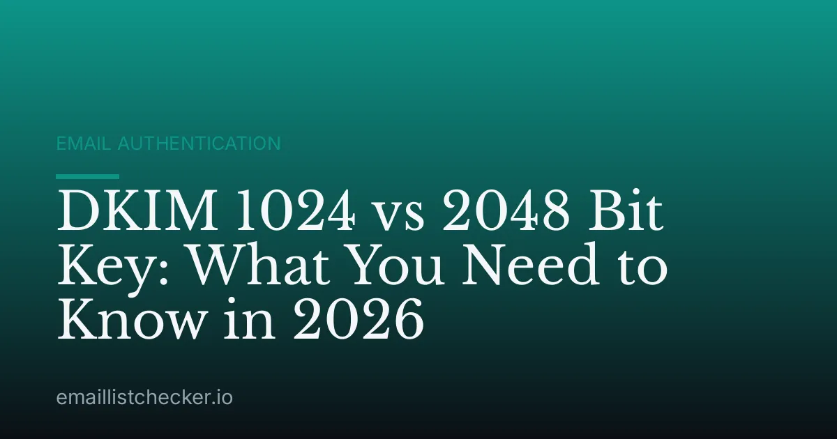 DKIM 1024 vs 2048 Bit Key: What You Need to Know in 2026