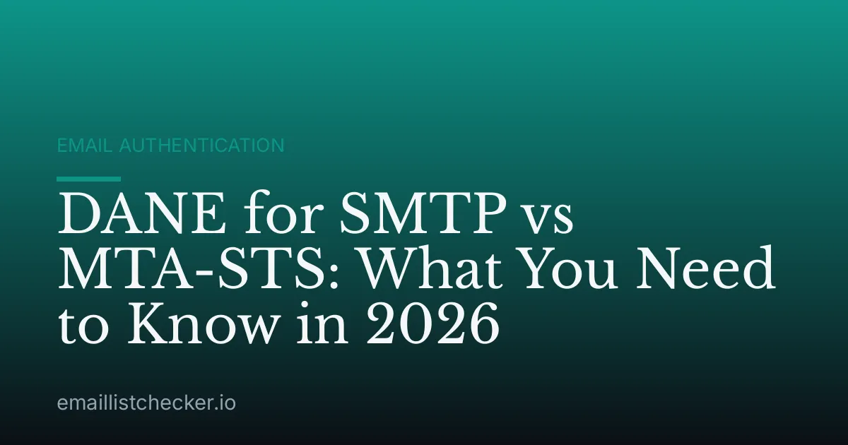 DANE for SMTP vs MTA-STS: What You Need to Know in 2026