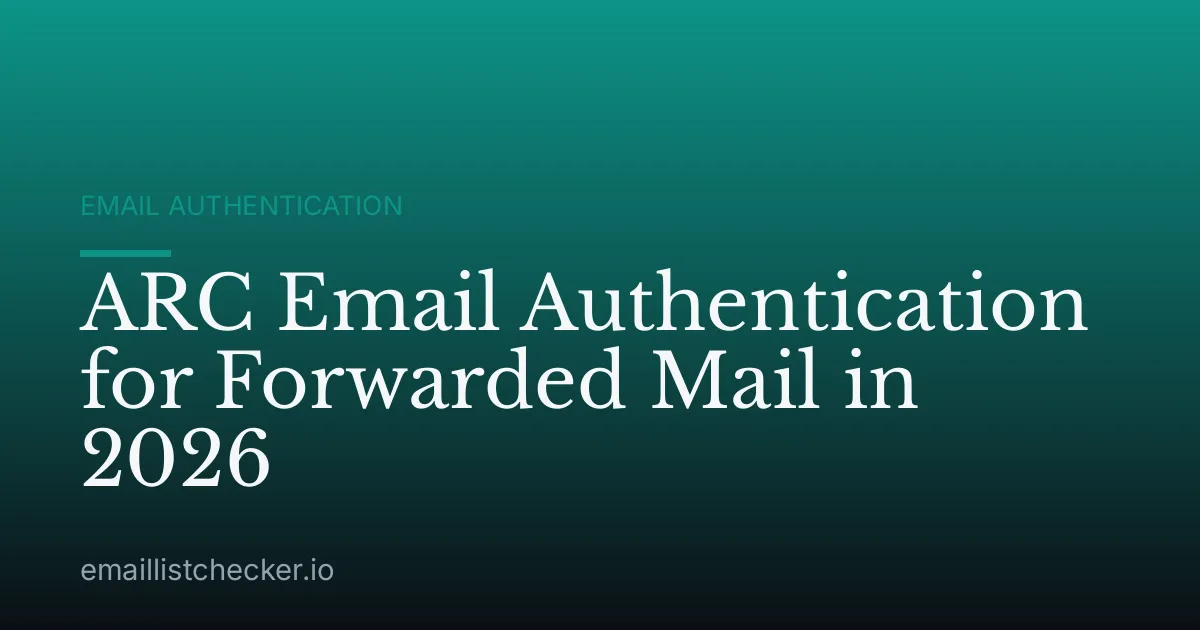 ARC Email Authentication for Forwarded Mail in 2026