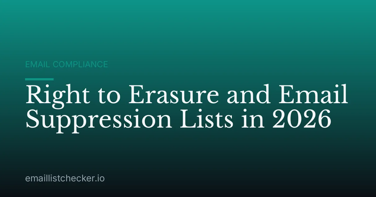 Right to Erasure and Email Suppression Lists in 2026