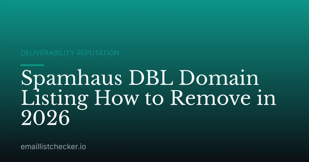 Spamhaus DBL Domain Listing How to Remove in 2026