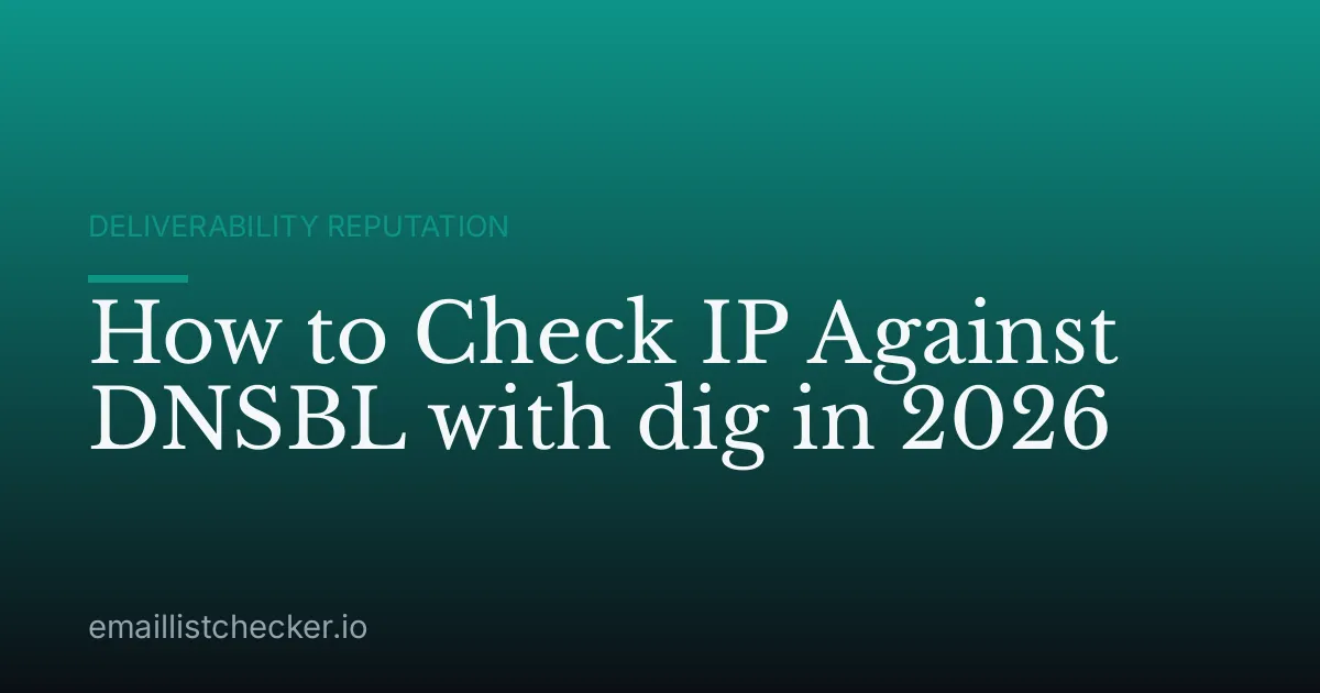 How to Check IP Against DNSBL with dig in 2026