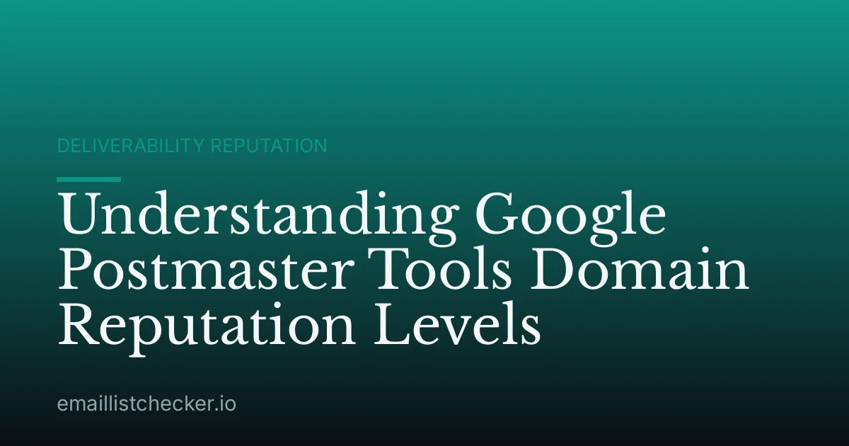 Understanding Google Postmaster Tools Domain Reputation Levels