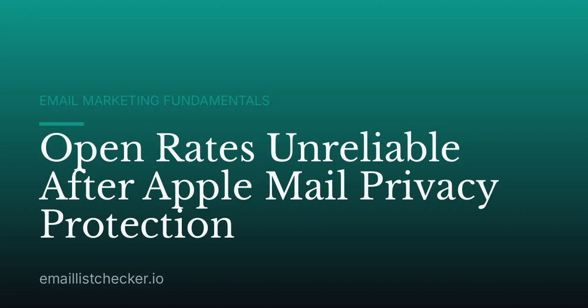 Open Rates Unreliable After Apple Mail Privacy Protection