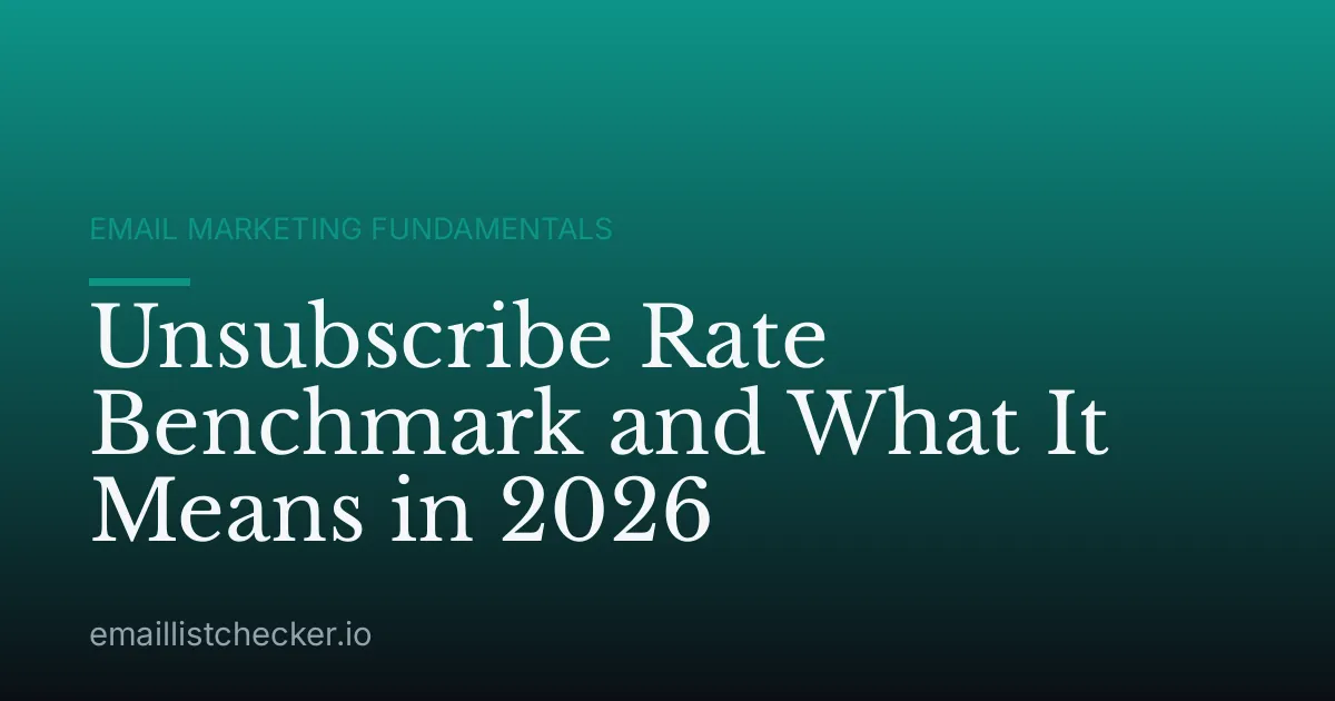 Unsubscribe Rate Benchmark and What It Means in 2026