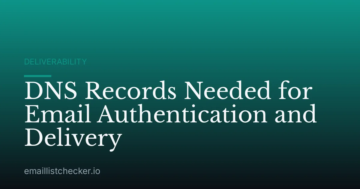 DNS Records Needed for Email Authentication and Delivery