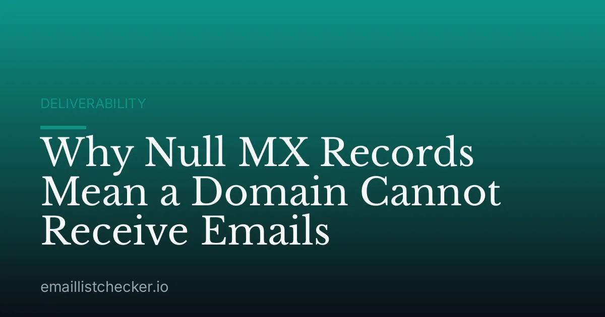 Why Null MX Records Mean a Domain Cannot Receive Emails