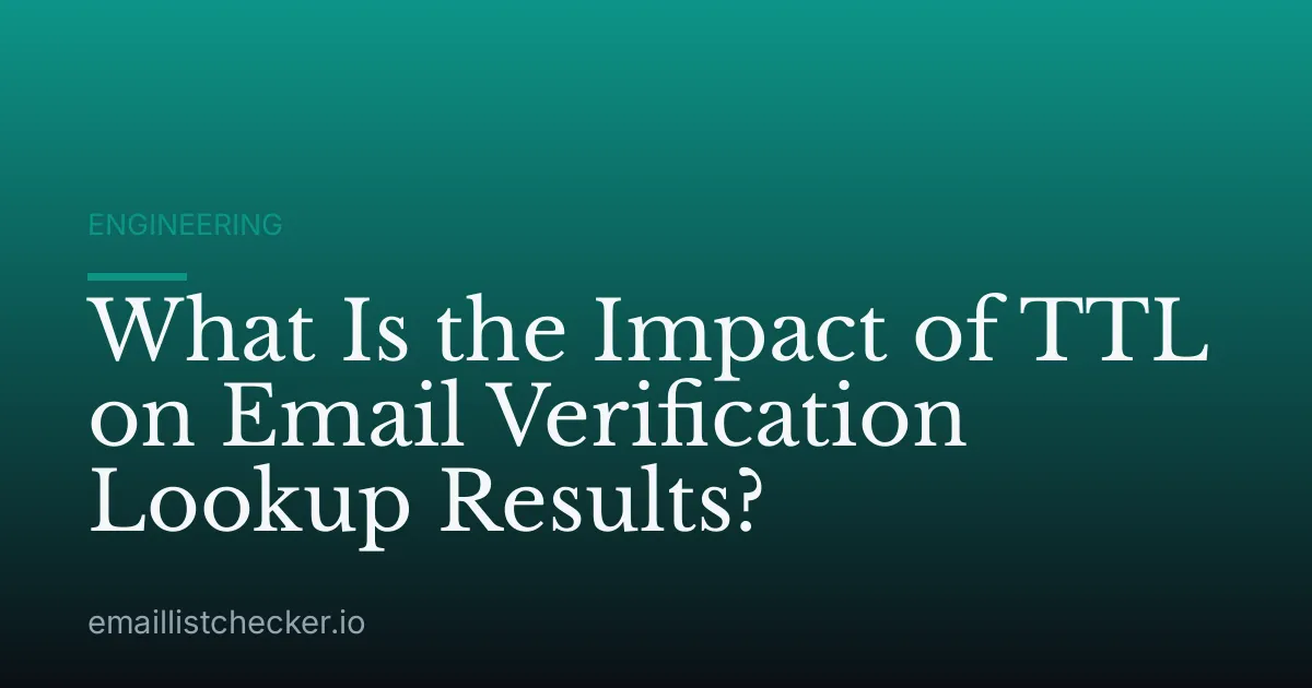 What Is the Impact of TTL on Email Verification Lookup Results?