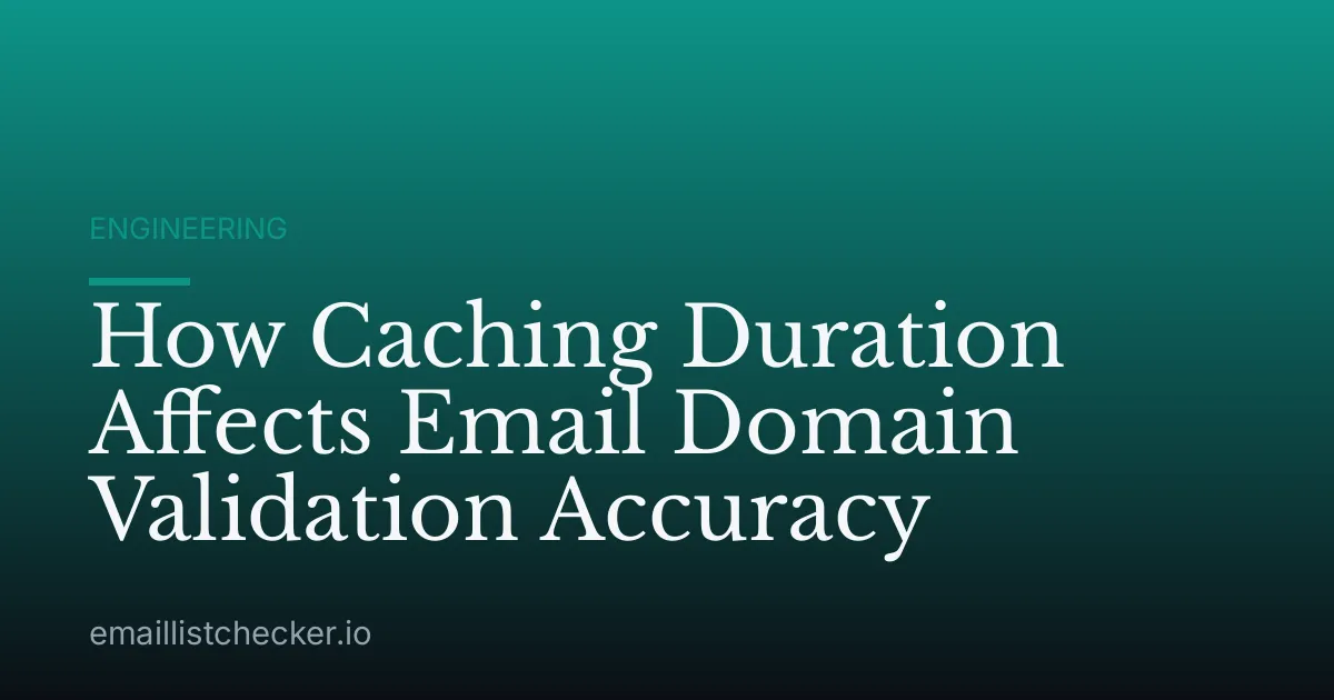 How Caching Duration Affects Email Domain Validation Accuracy