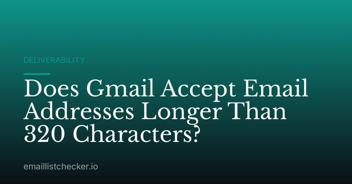 Does Gmail Accept Email Addresses Longer Than 320 Characters?