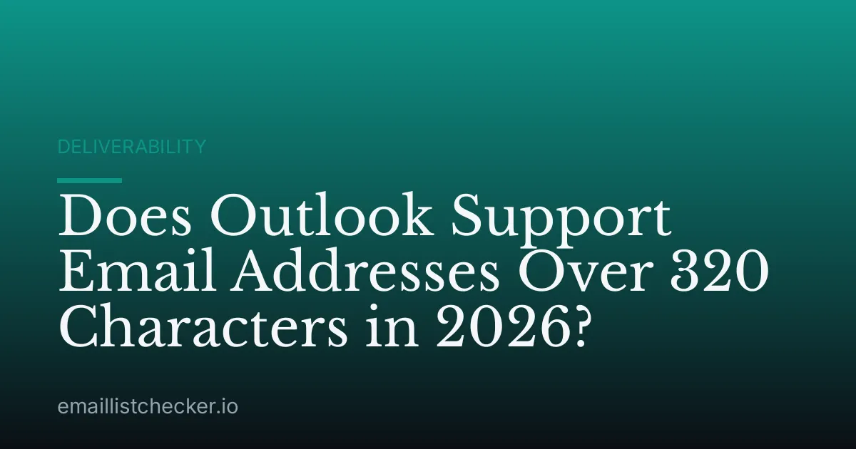 Does Outlook Support Email Addresses Over 320 Characters in 2026?