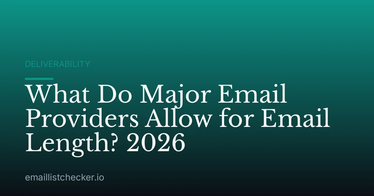 What Do Major Email Providers Allow for Email Length? 2026