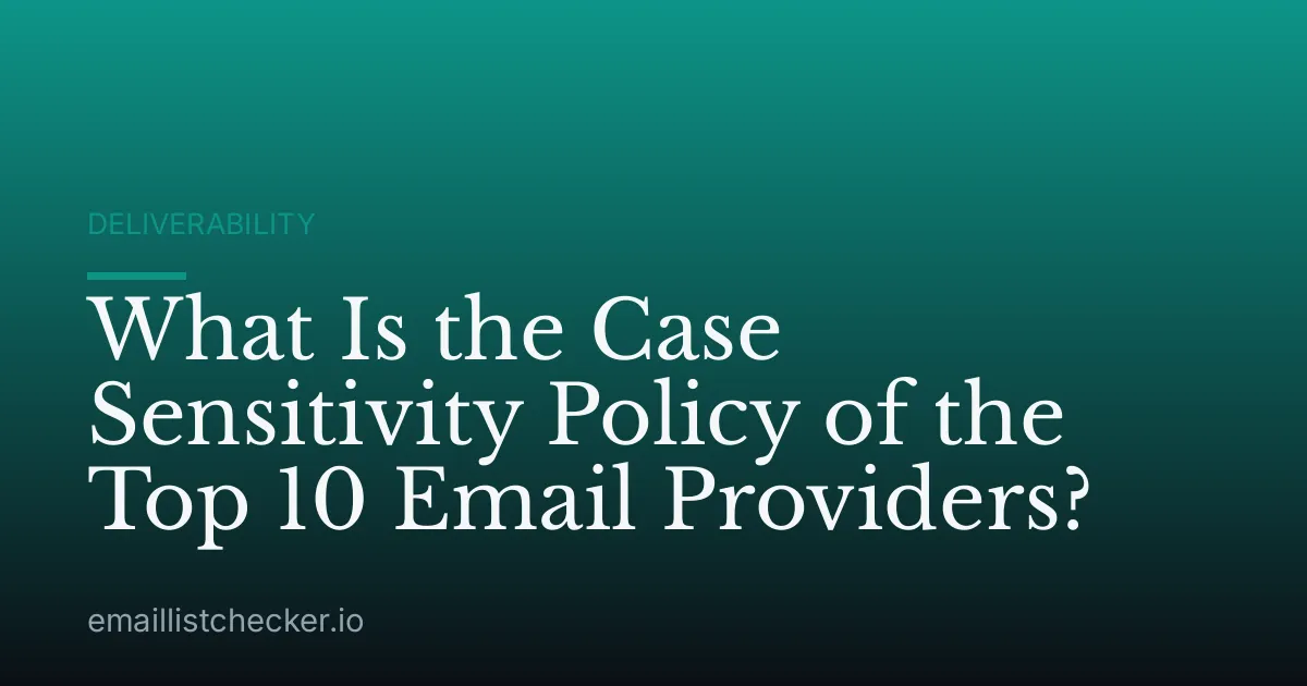 What Is the Case Sensitivity Policy of the Top 10 Email Providers?