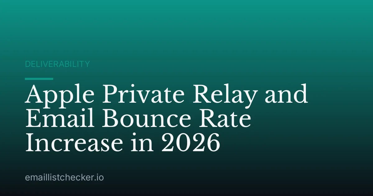 Apple Private Relay and Email Bounce Rate Increase in 2026