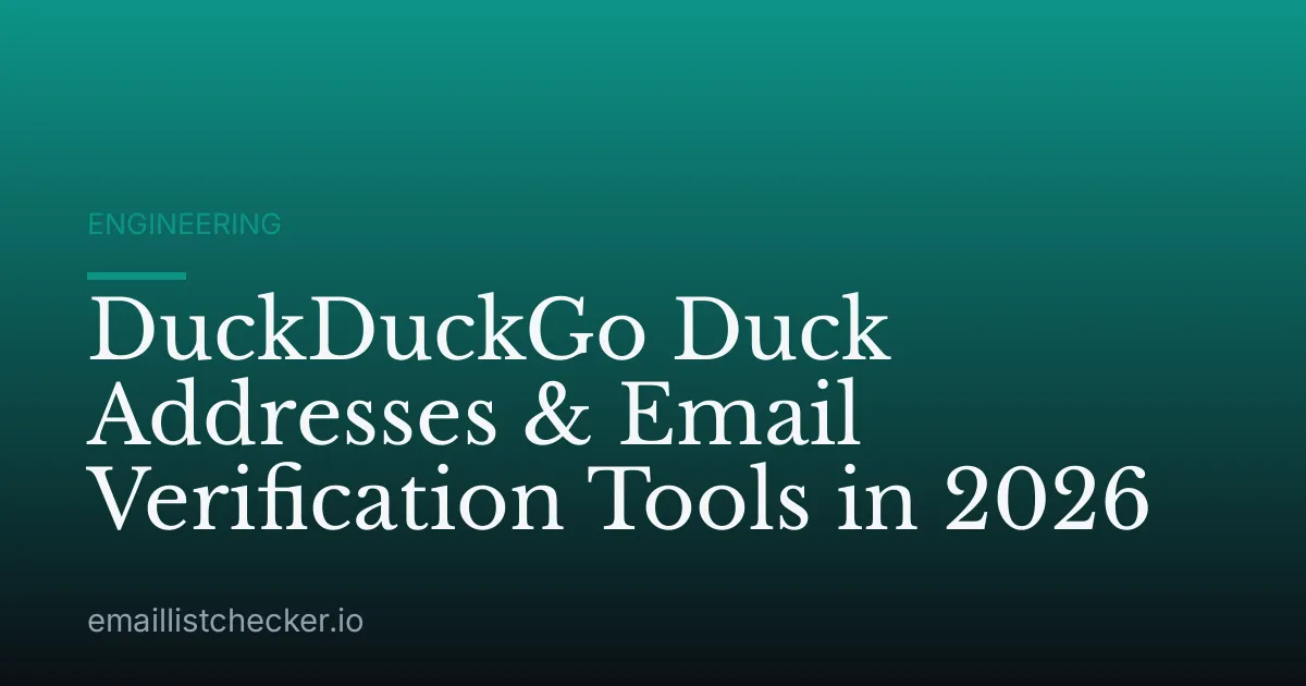 DuckDuckGo Duck Addresses & Email Verification Tools in 2026