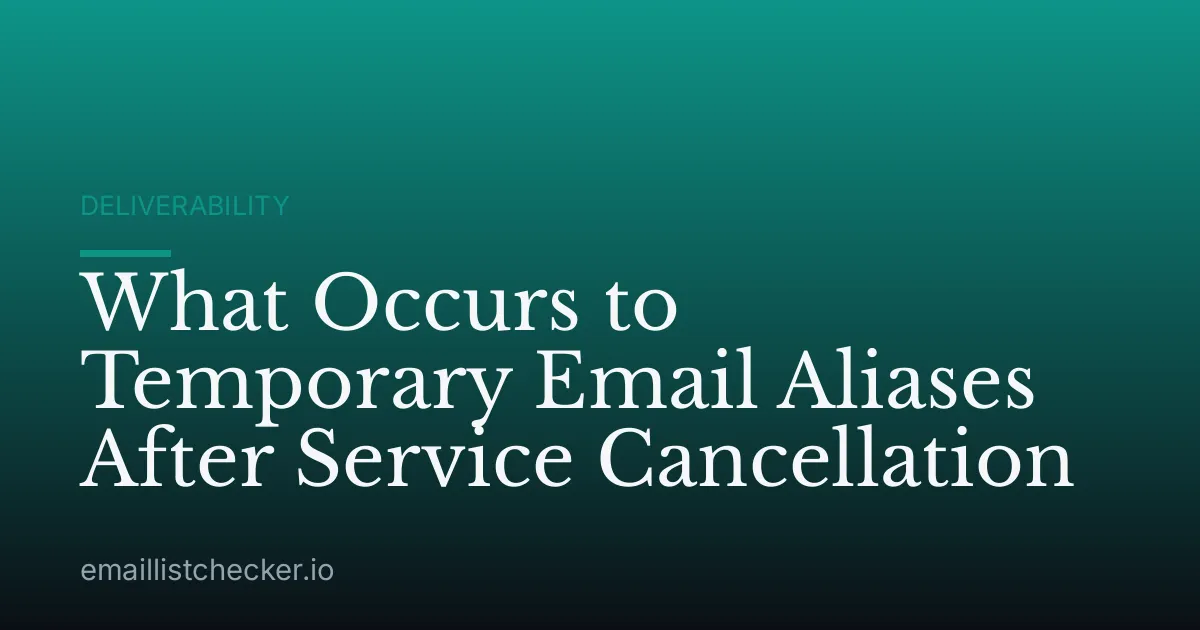 What Occurs to Temporary Email Aliases After Service Cancellation