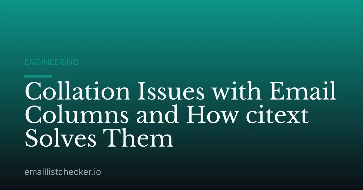 Collation Issues with Email Columns and How citext Solves Them