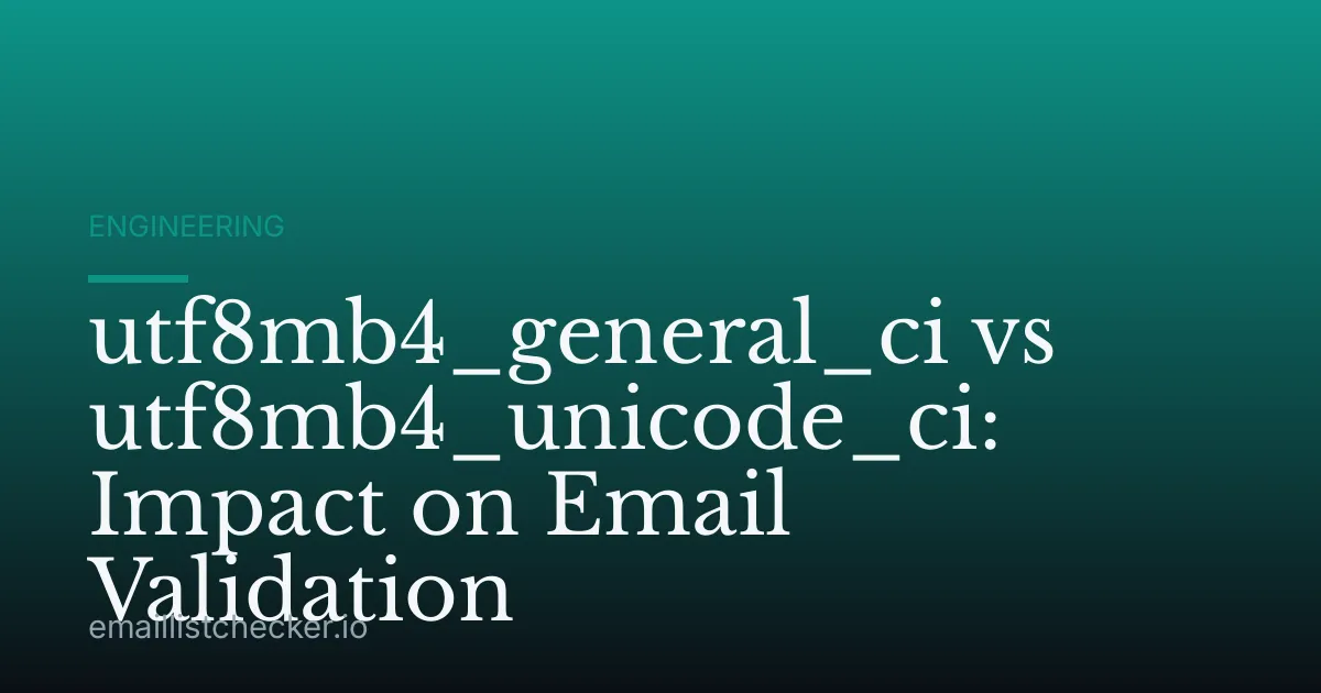 utf8mb4_general_ci vs utf8mb4_unicode_ci: Impact on Email Validation