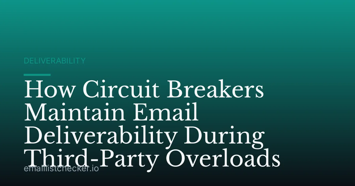 How Circuit Breakers Maintain Email Deliverability During Third-Party Overloads