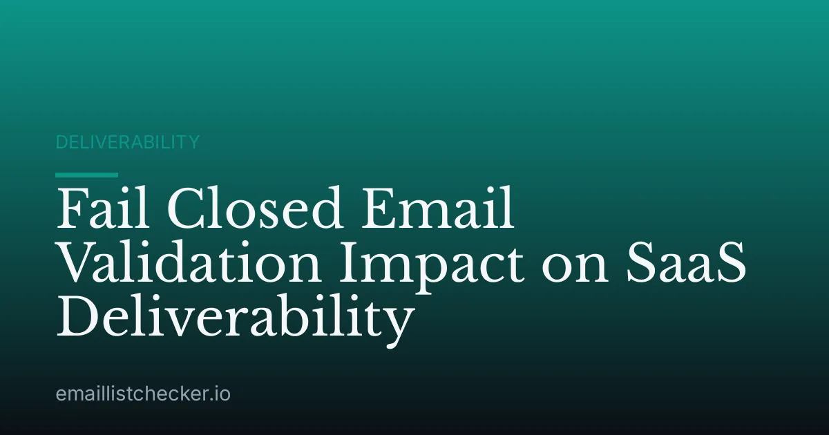 Fail Closed Email Validation Impact on SaaS Deliverability