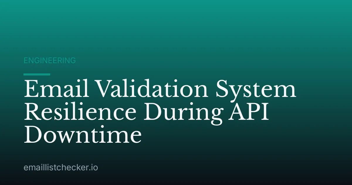 Email Validation System Resilience During API Downtime